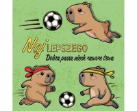 Greeting Card B6 Capybara Football Player, 1 pc.